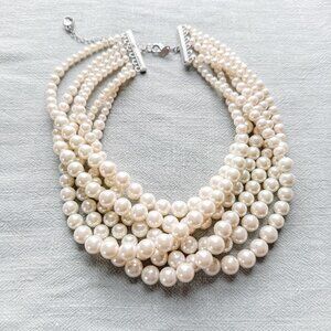 Lia Sophia Cream Pearl Necklace